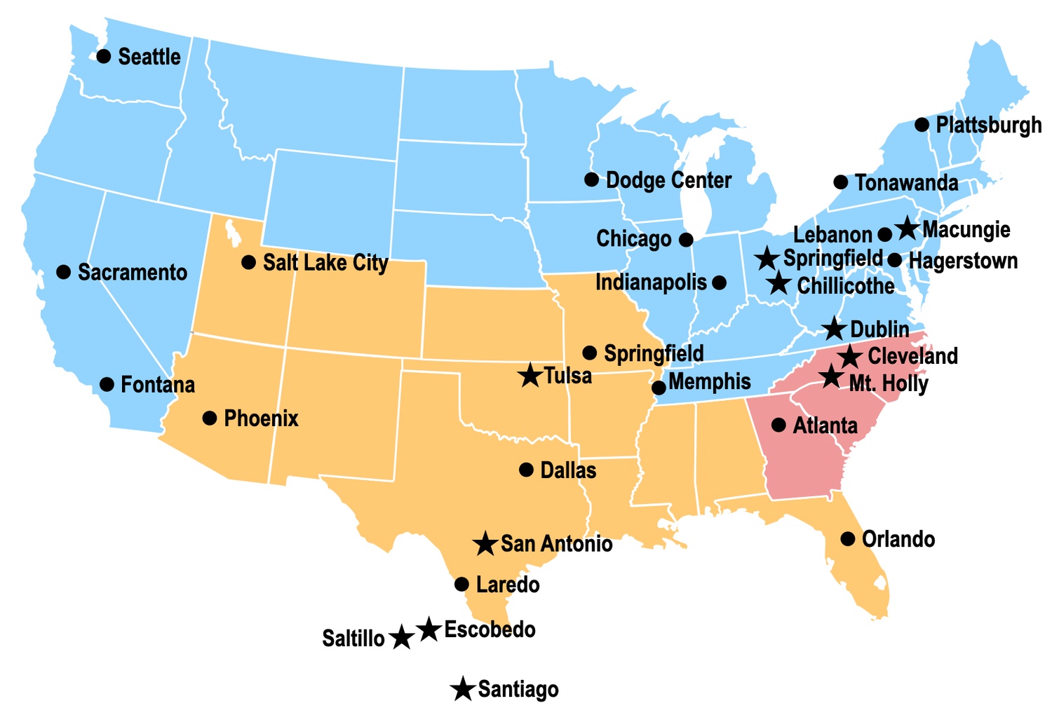 TruckMovers Hub Map